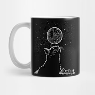 Cat and moon Mug